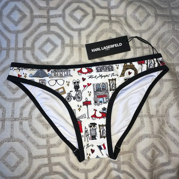 Karl Lagerfeld Paris Women's Standard Swim Bikini Bottom size XS NWT - Picture 3 of 6